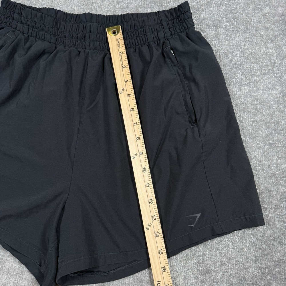 Gymshark High Waisted Woven Shorts Women's Medium Black Athleisure - Picture 7 of 7